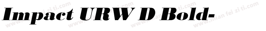 Impact URW D Bold字体转换